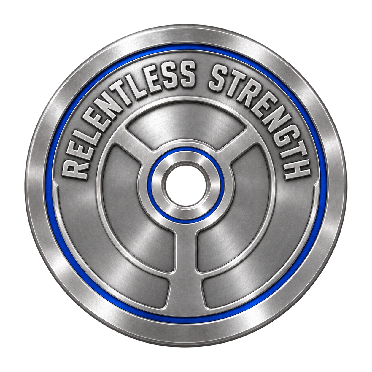 Silver Relentless Strength weight plate